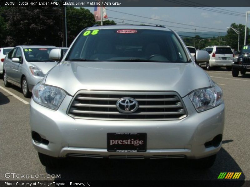 Classic Silver Metallic / Ash Gray 2008 Toyota Highlander 4WD
