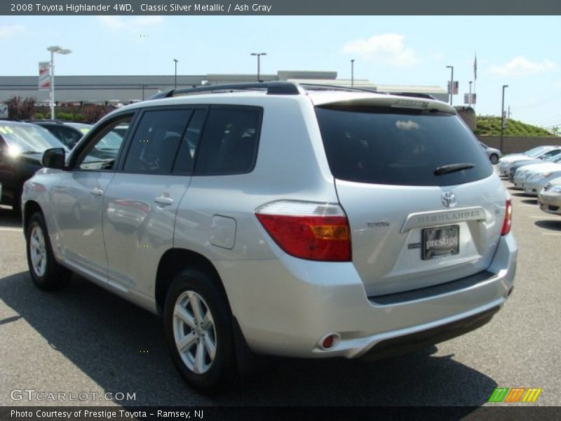 Classic Silver Metallic / Ash Gray 2008 Toyota Highlander 4WD
