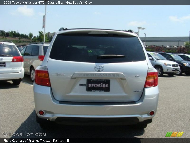 Classic Silver Metallic / Ash Gray 2008 Toyota Highlander 4WD