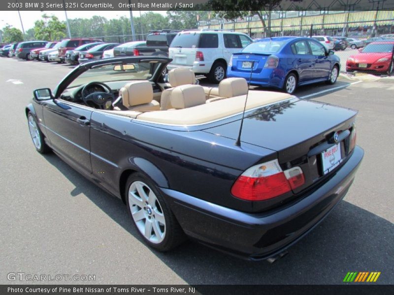 Orient Blue Metallic / Sand 2003 BMW 3 Series 325i Convertible