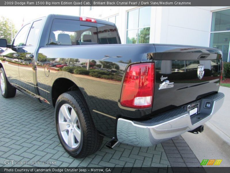Brilliant Black Crystal Pearl / Dark Slate/Medium Graystone 2009 Dodge Ram 1500 Big Horn Edition Quad Cab