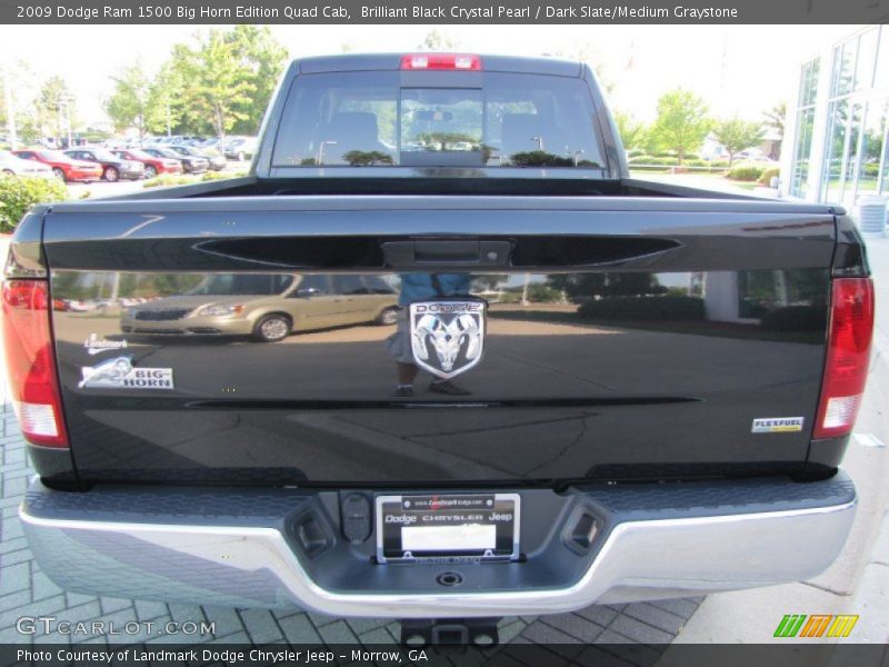 Brilliant Black Crystal Pearl / Dark Slate/Medium Graystone 2009 Dodge Ram 1500 Big Horn Edition Quad Cab