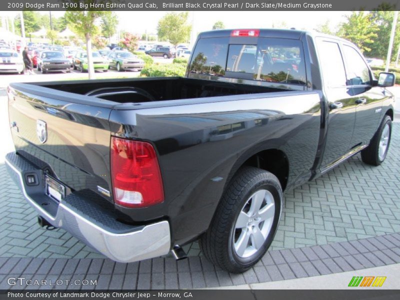 Brilliant Black Crystal Pearl / Dark Slate/Medium Graystone 2009 Dodge Ram 1500 Big Horn Edition Quad Cab
