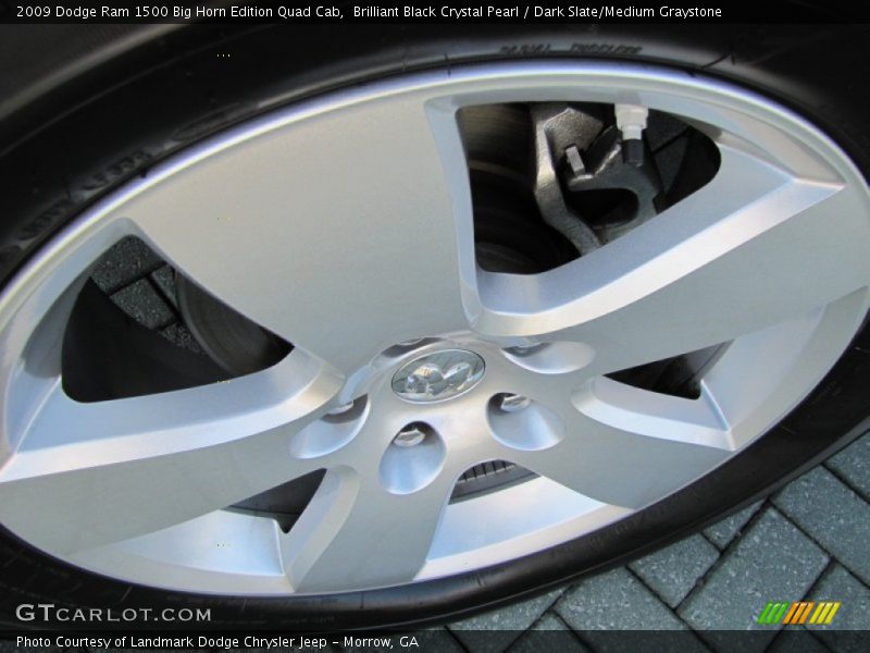 Brilliant Black Crystal Pearl / Dark Slate/Medium Graystone 2009 Dodge Ram 1500 Big Horn Edition Quad Cab