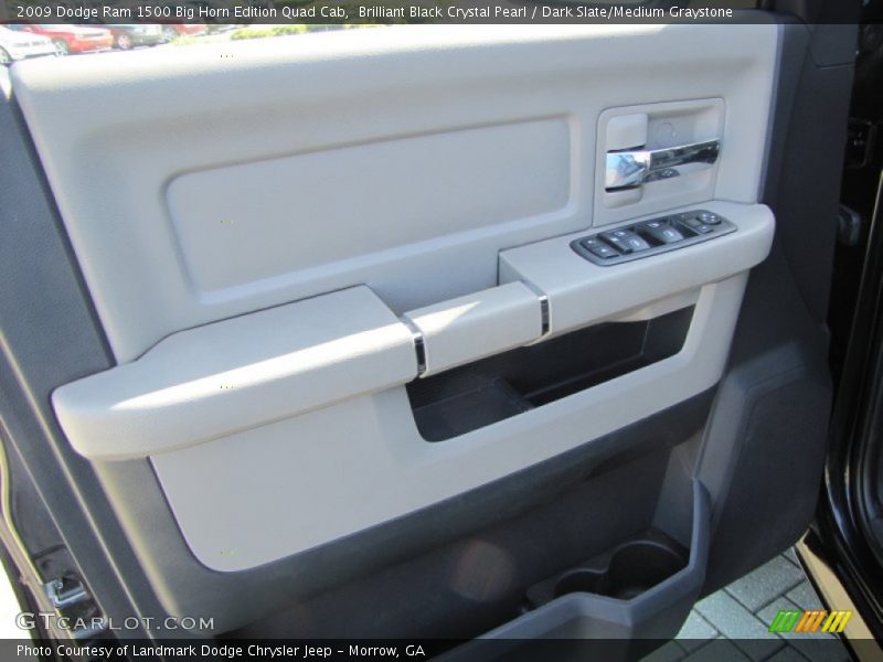 Brilliant Black Crystal Pearl / Dark Slate/Medium Graystone 2009 Dodge Ram 1500 Big Horn Edition Quad Cab