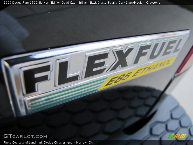 Brilliant Black Crystal Pearl / Dark Slate/Medium Graystone 2009 Dodge Ram 1500 Big Horn Edition Quad Cab