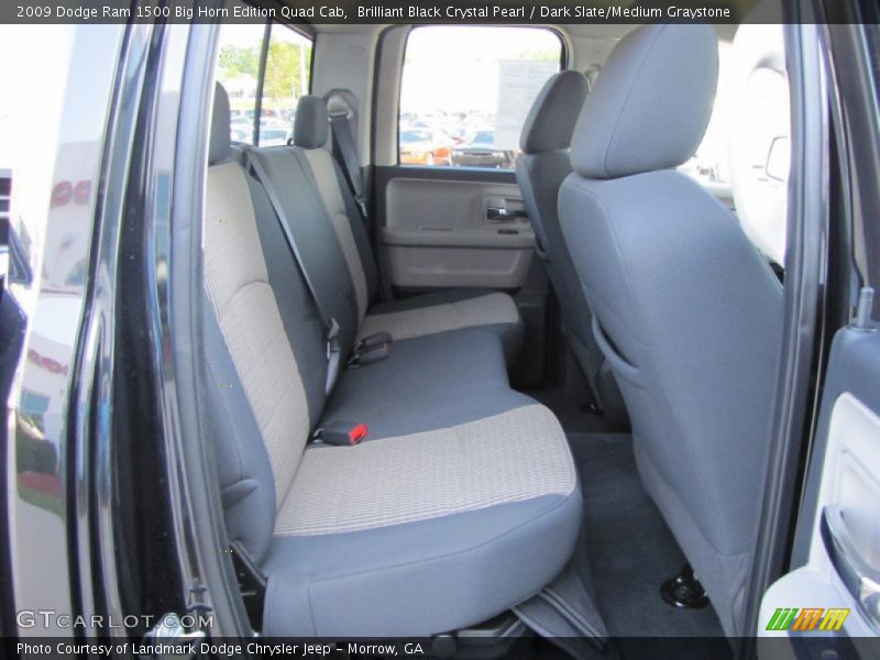Brilliant Black Crystal Pearl / Dark Slate/Medium Graystone 2009 Dodge Ram 1500 Big Horn Edition Quad Cab