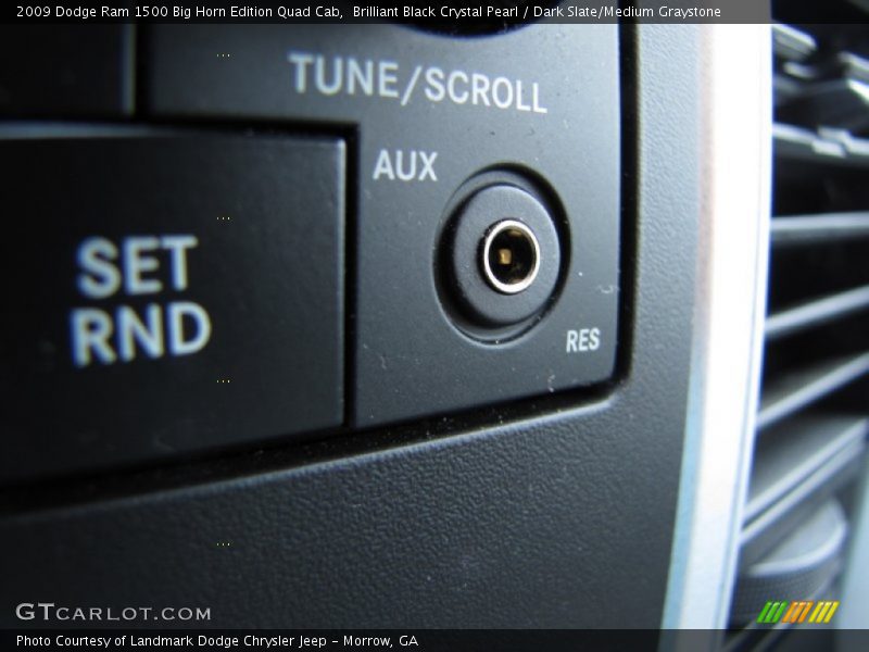 Brilliant Black Crystal Pearl / Dark Slate/Medium Graystone 2009 Dodge Ram 1500 Big Horn Edition Quad Cab