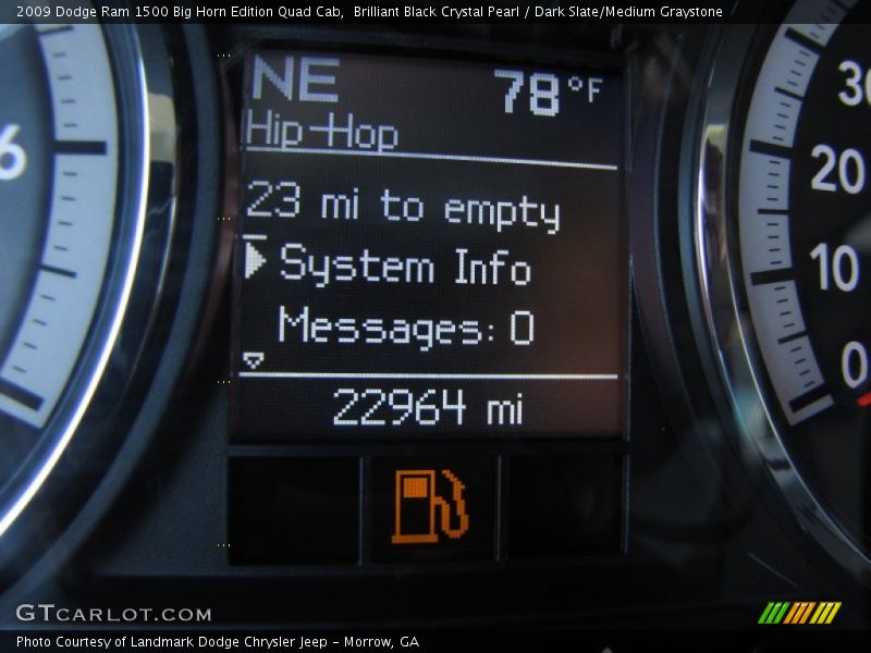 Brilliant Black Crystal Pearl / Dark Slate/Medium Graystone 2009 Dodge Ram 1500 Big Horn Edition Quad Cab