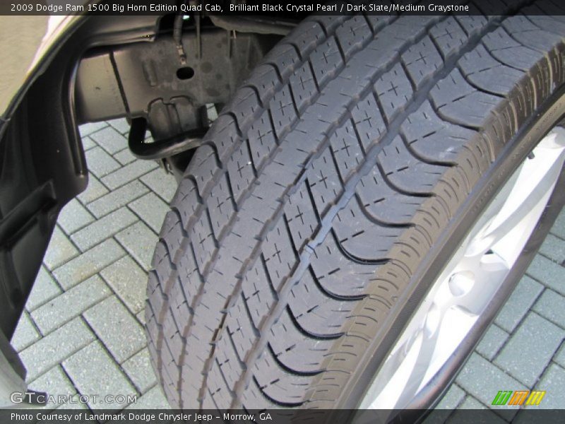 Brilliant Black Crystal Pearl / Dark Slate/Medium Graystone 2009 Dodge Ram 1500 Big Horn Edition Quad Cab