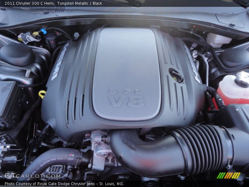 Tungsten Metallic / Black 2011 Chrysler 300 C Hemi