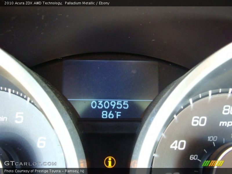 Palladium Metallic / Ebony 2010 Acura ZDX AWD Technology