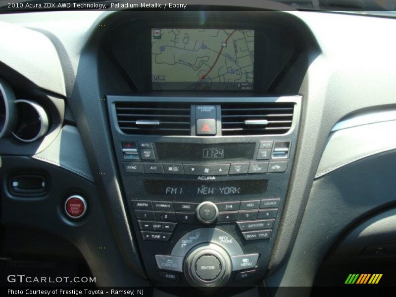 Controls of 2010 ZDX AWD Technology