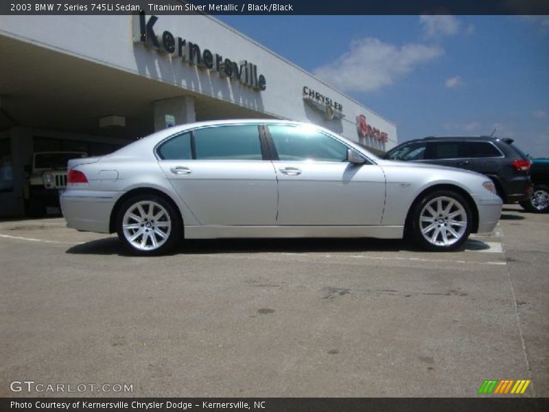 Titanium Silver Metallic / Black/Black 2003 BMW 7 Series 745Li Sedan