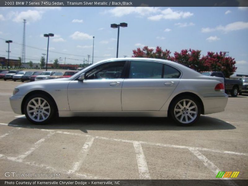 Titanium Silver Metallic / Black/Black 2003 BMW 7 Series 745Li Sedan