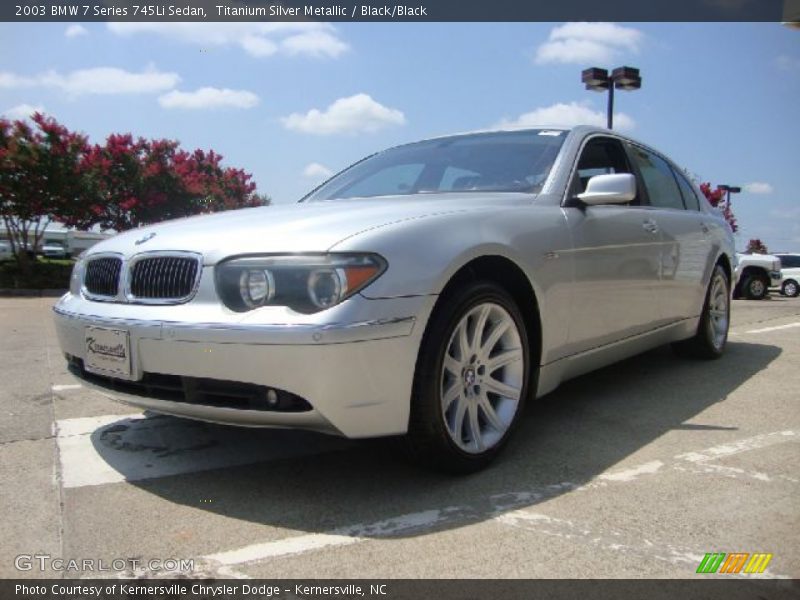 Titanium Silver Metallic / Black/Black 2003 BMW 7 Series 745Li Sedan