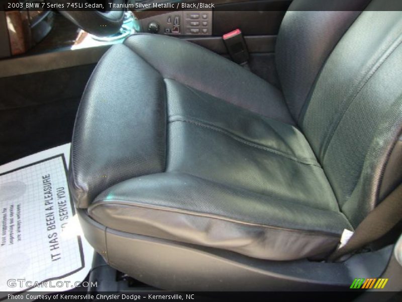 Titanium Silver Metallic / Black/Black 2003 BMW 7 Series 745Li Sedan