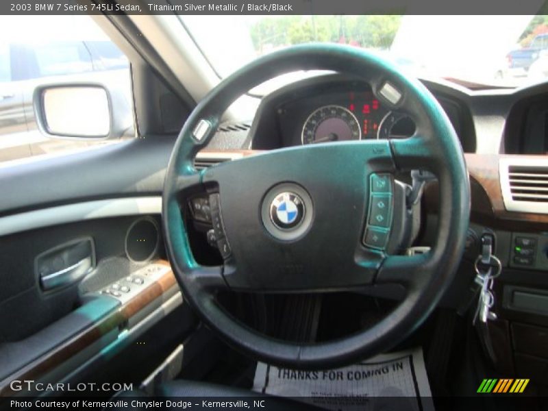 Titanium Silver Metallic / Black/Black 2003 BMW 7 Series 745Li Sedan