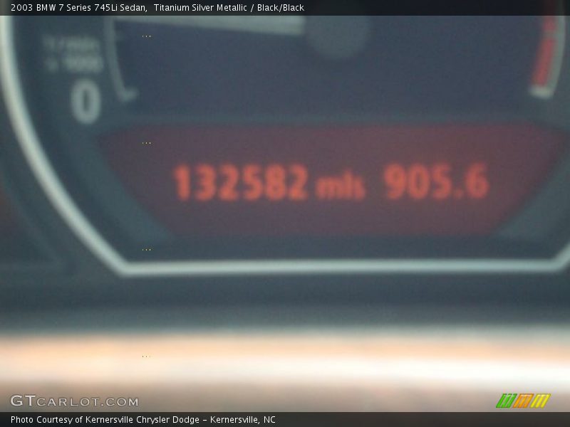 Titanium Silver Metallic / Black/Black 2003 BMW 7 Series 745Li Sedan