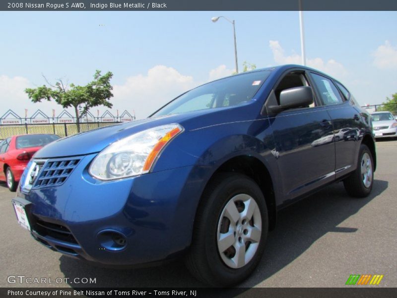 Indigo Blue Metallic / Black 2008 Nissan Rogue S AWD