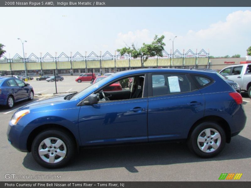 Indigo Blue Metallic / Black 2008 Nissan Rogue S AWD