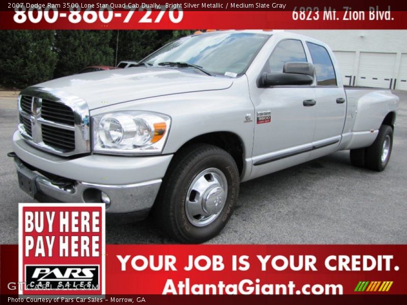 Bright Silver Metallic / Medium Slate Gray 2007 Dodge Ram 3500 Lone Star Quad Cab Dually