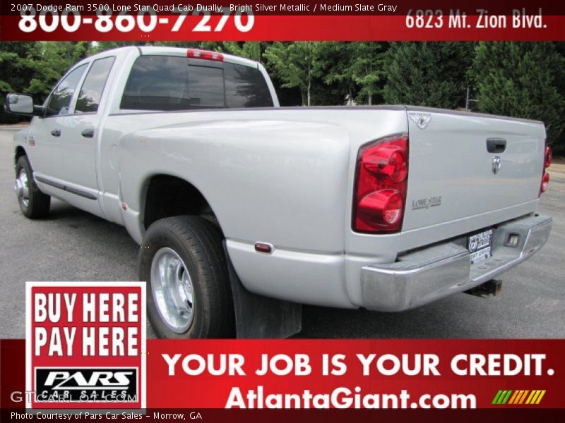 Bright Silver Metallic / Medium Slate Gray 2007 Dodge Ram 3500 Lone Star Quad Cab Dually