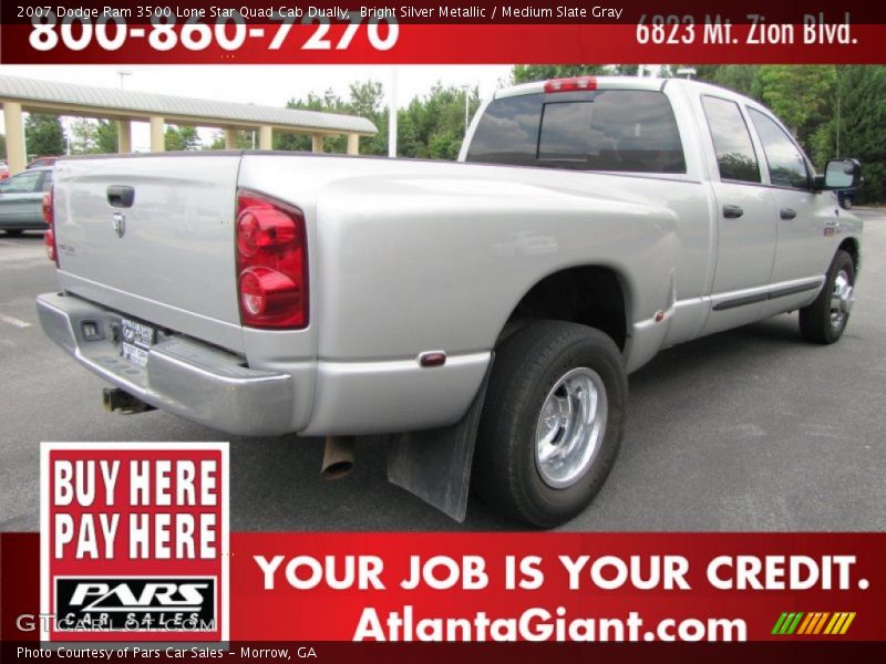 Bright Silver Metallic / Medium Slate Gray 2007 Dodge Ram 3500 Lone Star Quad Cab Dually