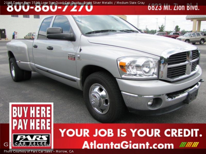 Bright Silver Metallic / Medium Slate Gray 2007 Dodge Ram 3500 Lone Star Quad Cab Dually