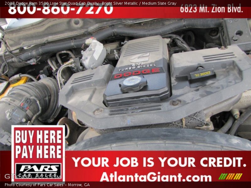 Bright Silver Metallic / Medium Slate Gray 2007 Dodge Ram 3500 Lone Star Quad Cab Dually