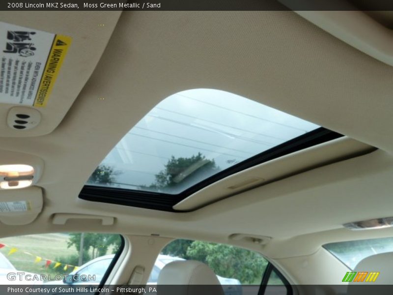 Moss Green Metallic / Sand 2008 Lincoln MKZ Sedan