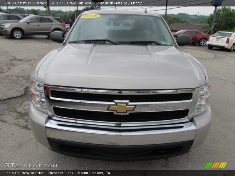 Silver Birch Metallic / Ebony 2008 Chevrolet Silverado 1500 Z71 Crew Cab 4x4