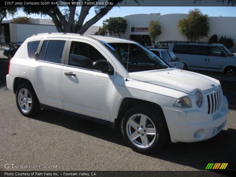 Stone White / Pastel Slate Gray 2007 Jeep Compass Sport 4x4