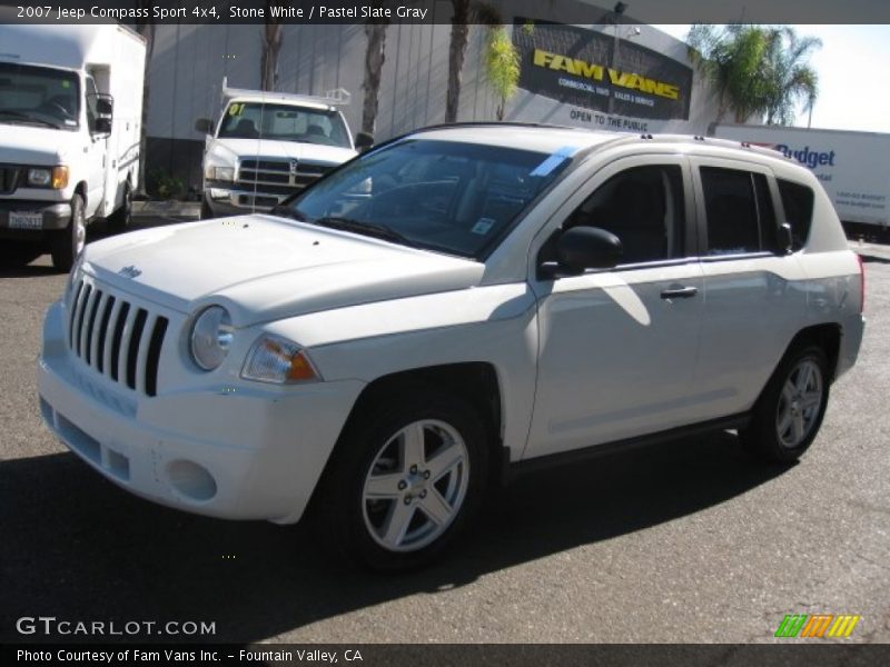 Stone White / Pastel Slate Gray 2007 Jeep Compass Sport 4x4