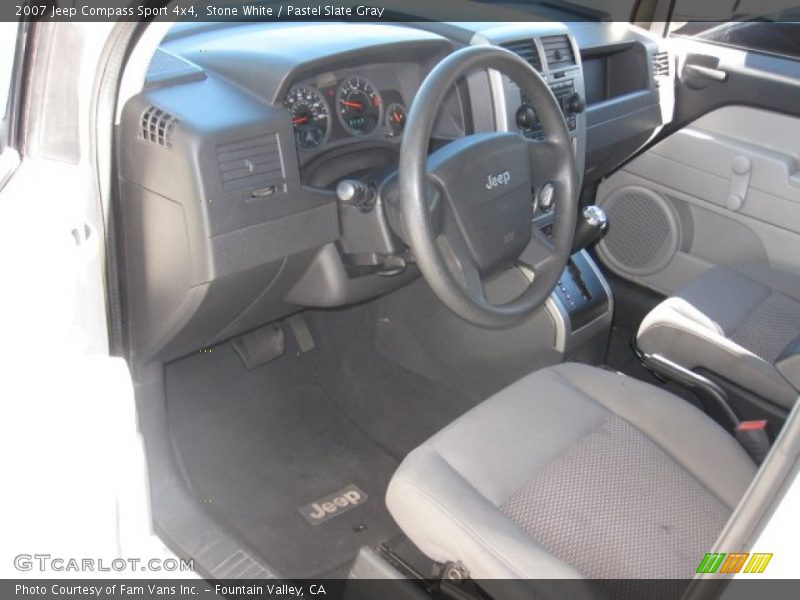 Stone White / Pastel Slate Gray 2007 Jeep Compass Sport 4x4