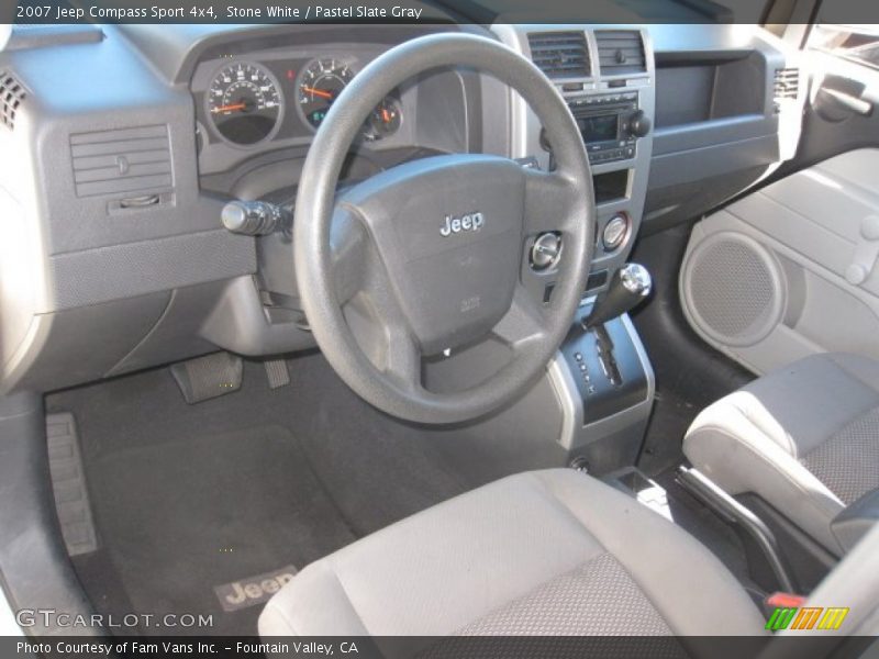 Stone White / Pastel Slate Gray 2007 Jeep Compass Sport 4x4