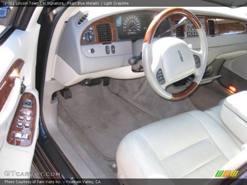 Pearl Blue Metallic / Light Graphite 2001 Lincoln Town Car Signature