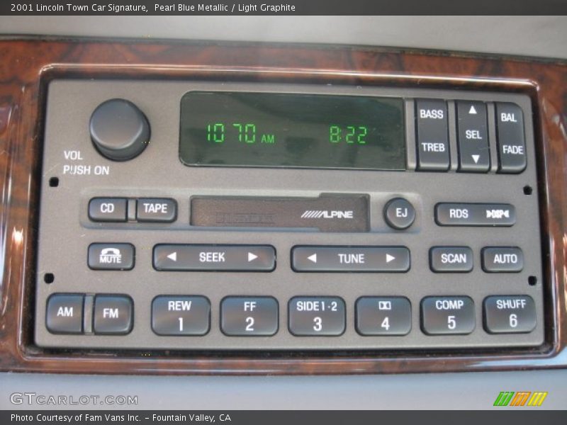 Pearl Blue Metallic / Light Graphite 2001 Lincoln Town Car Signature