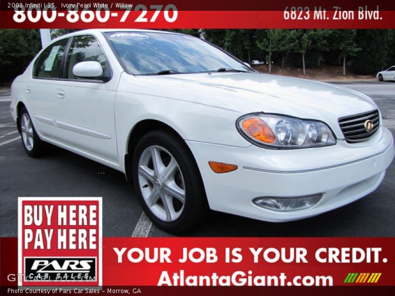Ivory Pearl White / Willow 2003 Infiniti I 35
