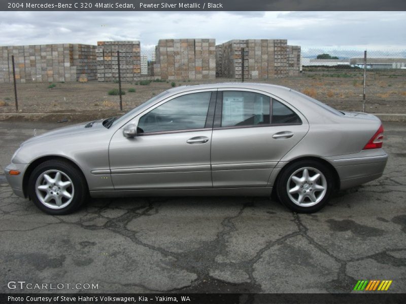 Pewter Silver Metallic / Black 2004 Mercedes-Benz C 320 4Matic Sedan