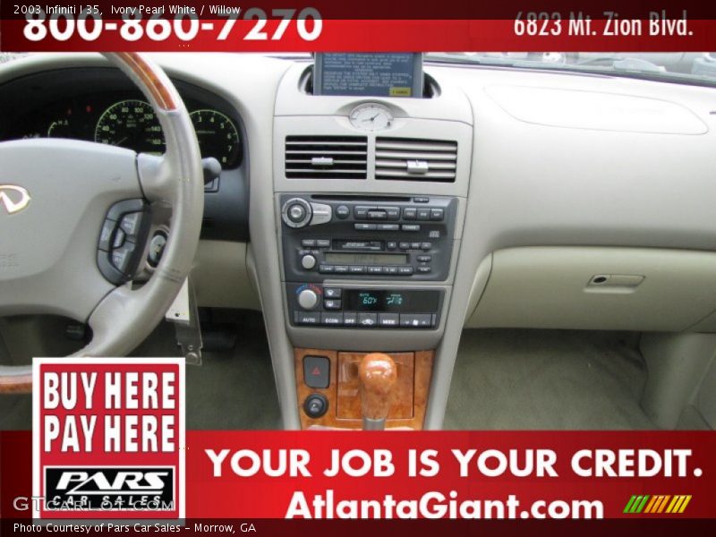 Ivory Pearl White / Willow 2003 Infiniti I 35
