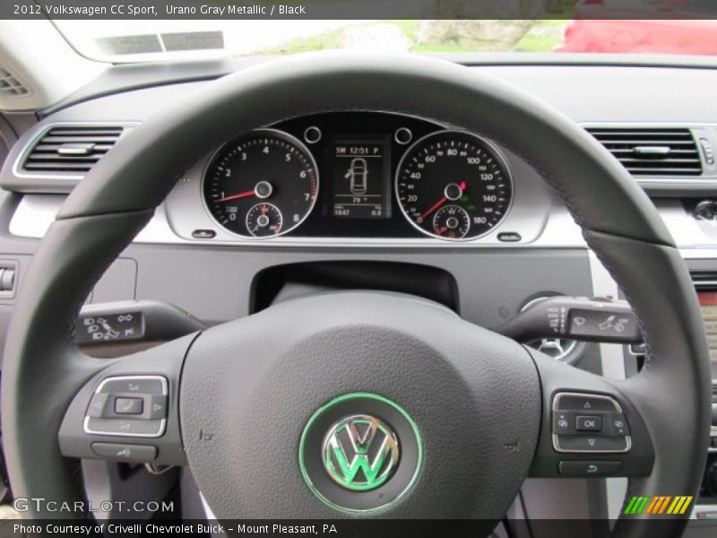 Urano Gray Metallic / Black 2012 Volkswagen CC Sport