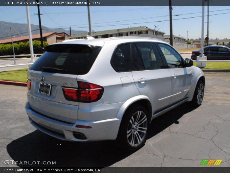 Titanium Silver Metallic / Black 2011 BMW X5 xDrive 50i