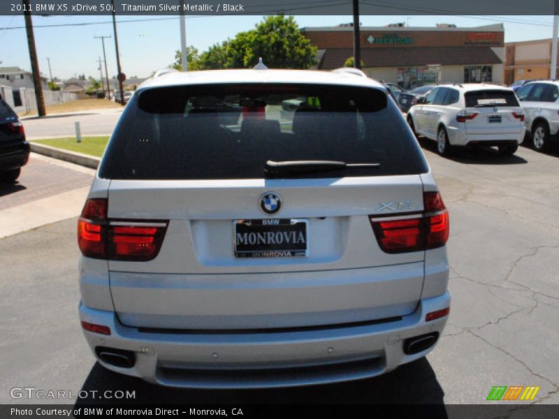 Titanium Silver Metallic / Black 2011 BMW X5 xDrive 50i