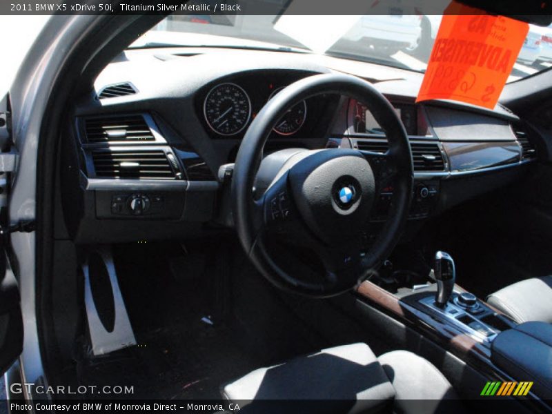 Titanium Silver Metallic / Black 2011 BMW X5 xDrive 50i