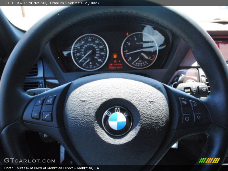 Titanium Silver Metallic / Black 2011 BMW X5 xDrive 50i