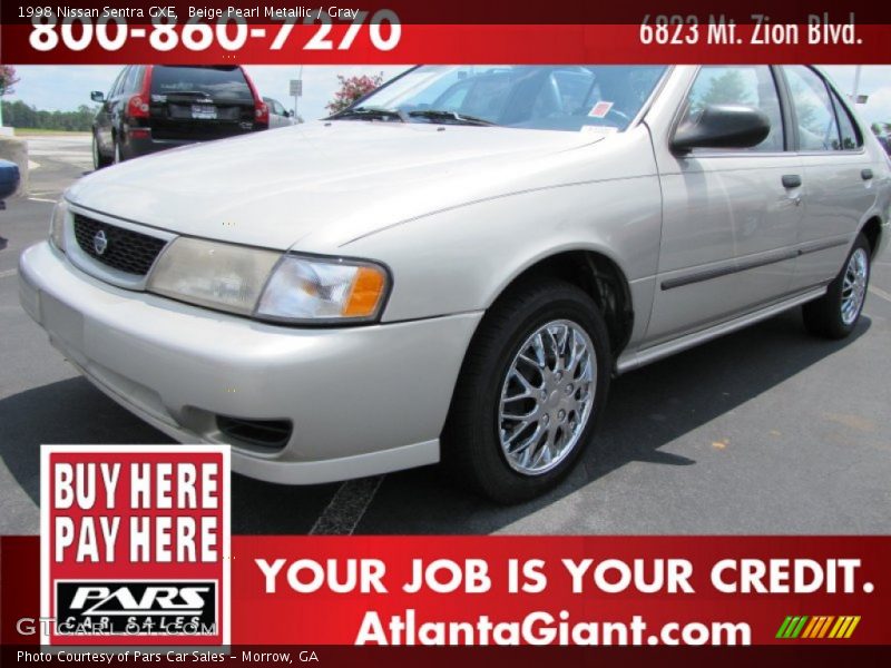 Beige Pearl Metallic / Gray 1998 Nissan Sentra GXE