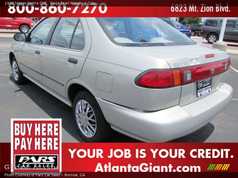 Beige Pearl Metallic / Gray 1998 Nissan Sentra GXE