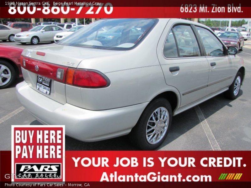 Beige Pearl Metallic / Gray 1998 Nissan Sentra GXE
