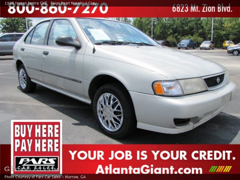 Beige Pearl Metallic / Gray 1998 Nissan Sentra GXE